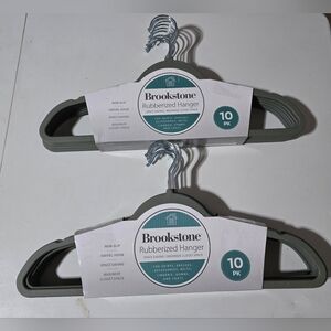 Brookstone Gray Rubberized Hangers Set